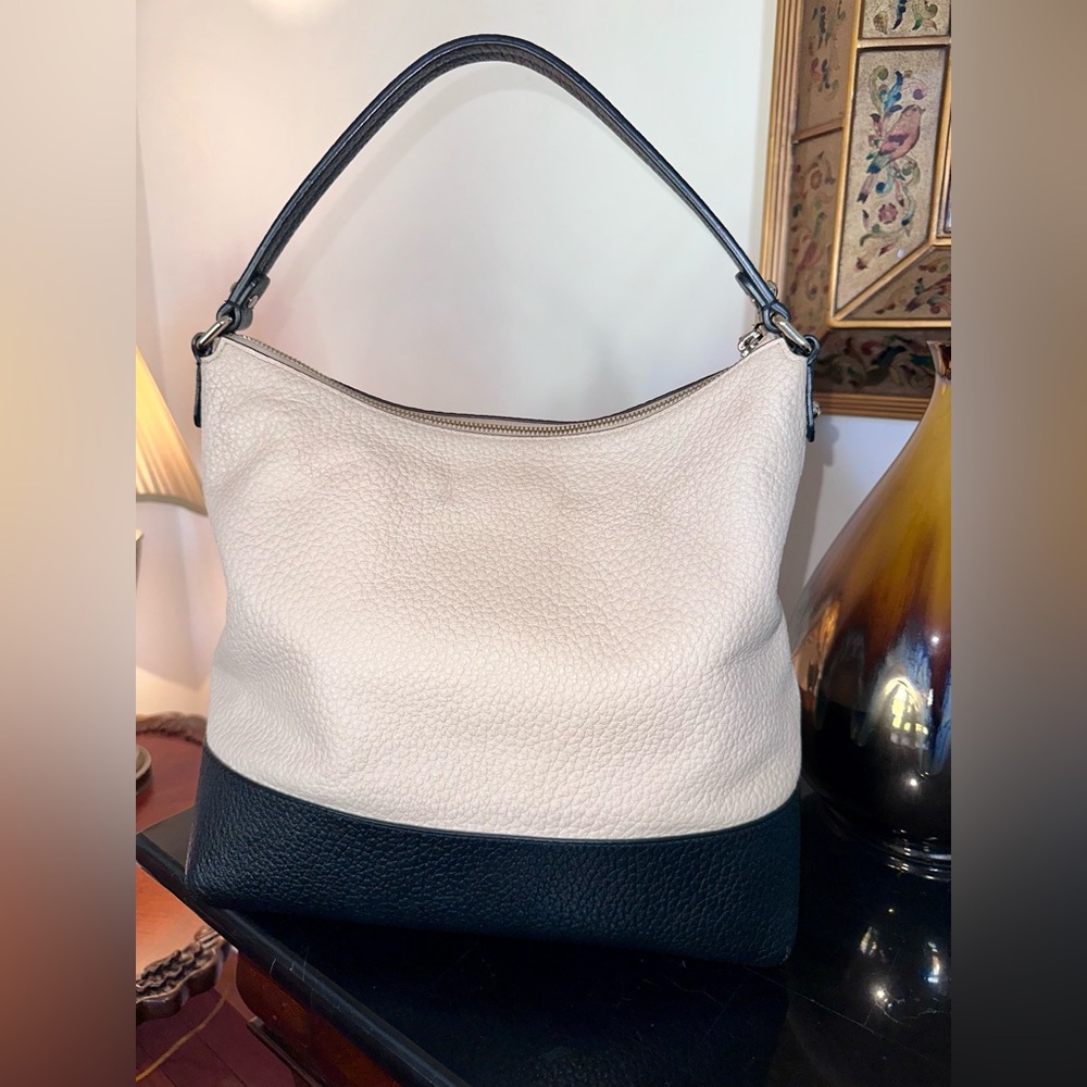 LOW START Kate Spade Two-Tone Pebbled Leather Hobo Bag. Great condition! - Picture 6 of 15